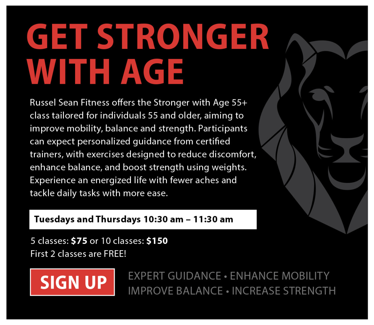 Get Stronger with Age. Sign Up Today!